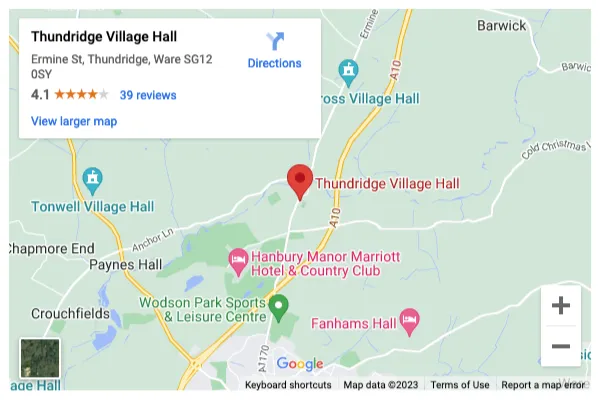 Thundridge Village Hall Map 154